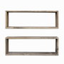 Hanah Home Aa007 Estantería de pared de madera de abeto Color Nogal